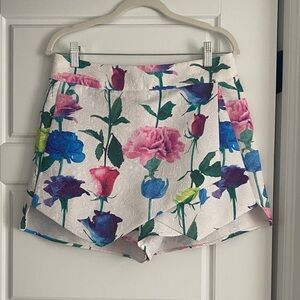 Floral Women's Skorts with Multicolor Design